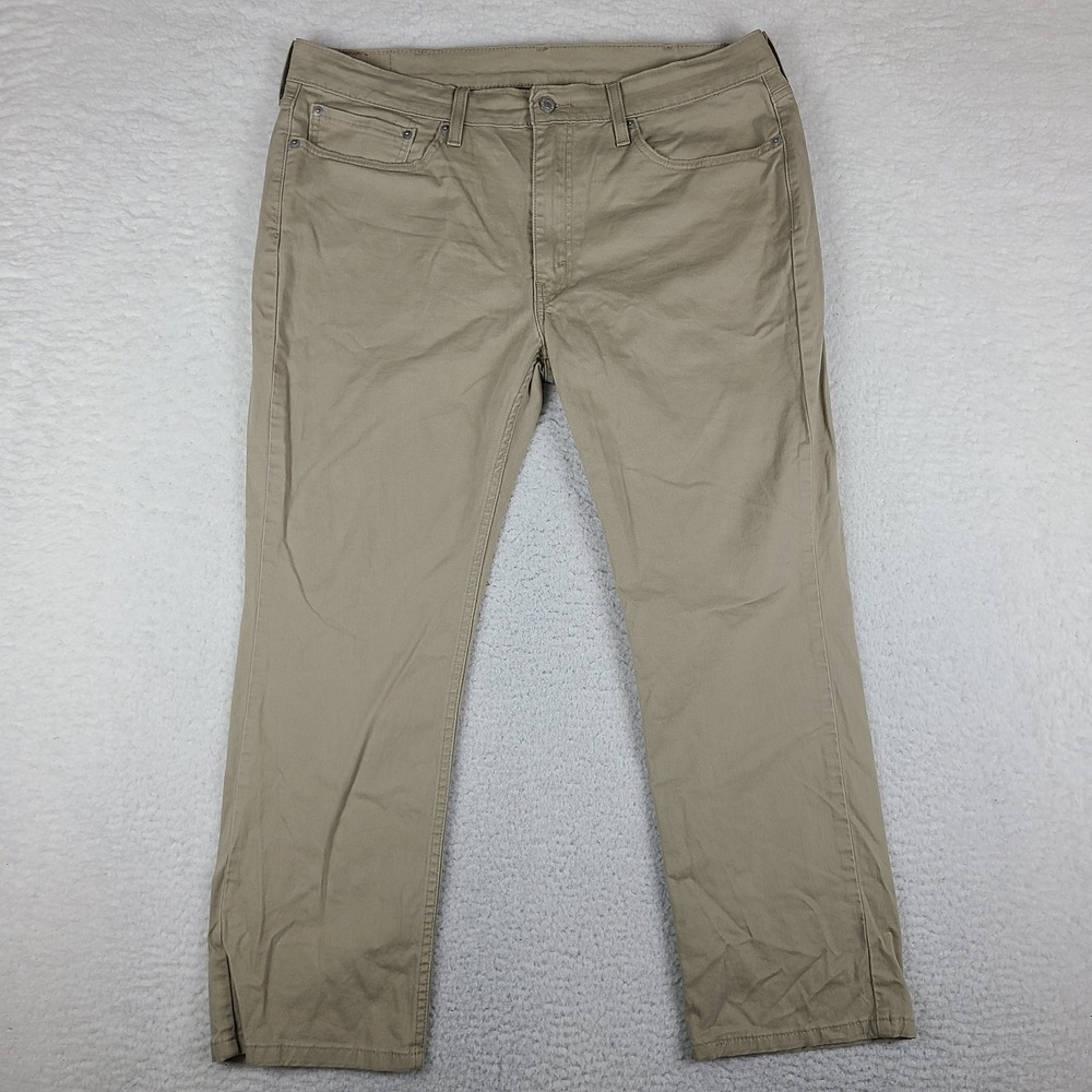 Levi's 514 Pants Mens 38x29 Beige Stone Straight Fit Waterless Chino Khakis